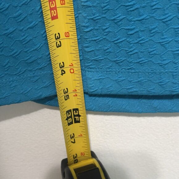 Bisou Bisou Michele Bohbot Sleeveless Dress Sz 14 Turquoise Bodycon Ruched Party - Picture 7 of 7